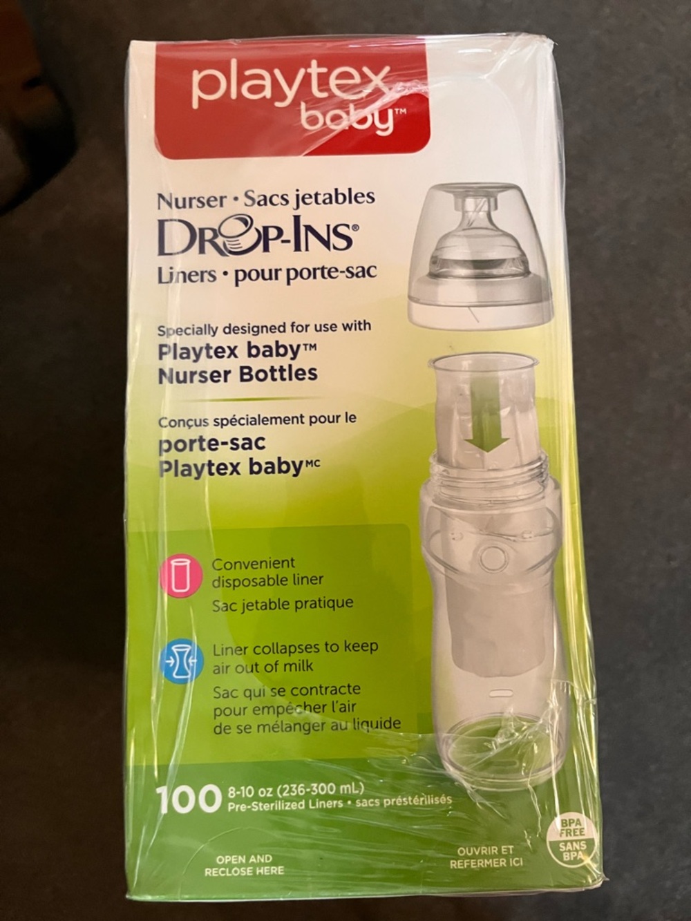 Playtex baby nurser drop-ins liners